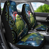 New Zealand Christmas Car Seat Cover Cute Kakapo Meri Kirihimete Maori Koru LT14 - Polynesian Pride