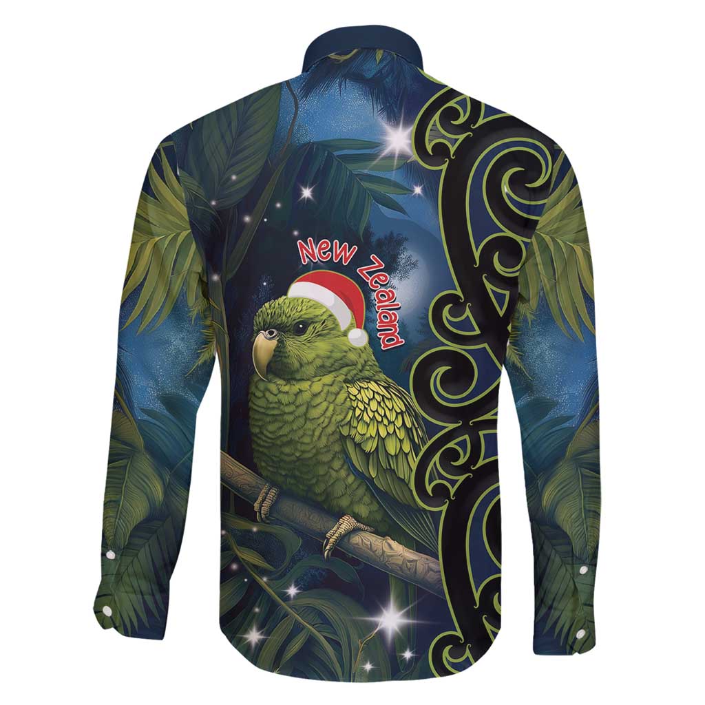 New Zealand Christmas Family Matching Off Shoulder Maxi Dress and Hawaiian Shirt Cute Kakapo Meri Kirihimete Maori Koru LT14 - Polynesian Pride