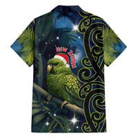 New Zealand Christmas Family Matching Off Shoulder Short Dress and Hawaiian Shirt Cute Kakapo Meri Kirihimete Maori Koru LT14 - Polynesian Pride