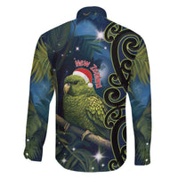 New Zealand Christmas Family Matching Off Shoulder Short Dress and Hawaiian Shirt Cute Kakapo Meri Kirihimete Maori Koru LT14 - Polynesian Pride