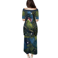 New Zealand Christmas Family Matching Puletasi and Hawaiian Shirt Cute Kakapo Meri Kirihimete Maori Koru LT14 - Polynesian Pride
