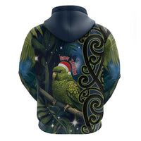New Zealand Christmas Hoodie Cute Kakapo Meri Kirihimete Maori Koru LT14 - Polynesian Pride