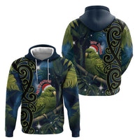 New Zealand Christmas Hoodie Cute Kakapo Meri Kirihimete Maori Koru LT14 - Polynesian Pride