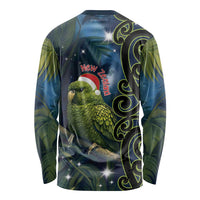 New Zealand Christmas Long Sleeve Shirt Cute Kakapo Meri Kirihimete Maori Koru LT14 - Polynesian Pride