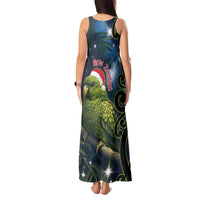 New Zealand Christmas Tank Maxi Dress Cute Kakapo Meri Kirihimete Maori Koru LT14 - Polynesian Pride