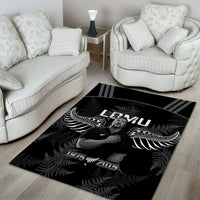 New Zealand Silver Fern Rugby Area Rug Aotearoa Godfather Proud Gone But Never Forgotten LT14 - Polynesian Pride