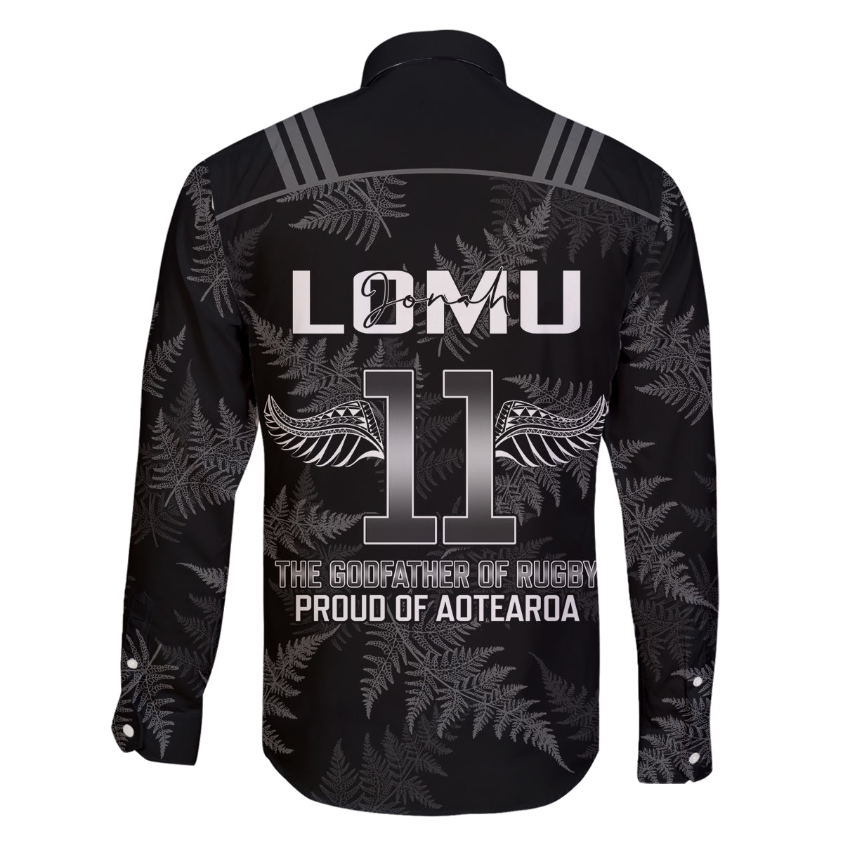 New Zealand Silver Fern Rugby Family Matching Mermaid Dress and Hawaiian Shirt Aotearoa Godfather Proud Gone But Never Forgotten LT14 - Polynesian Pride