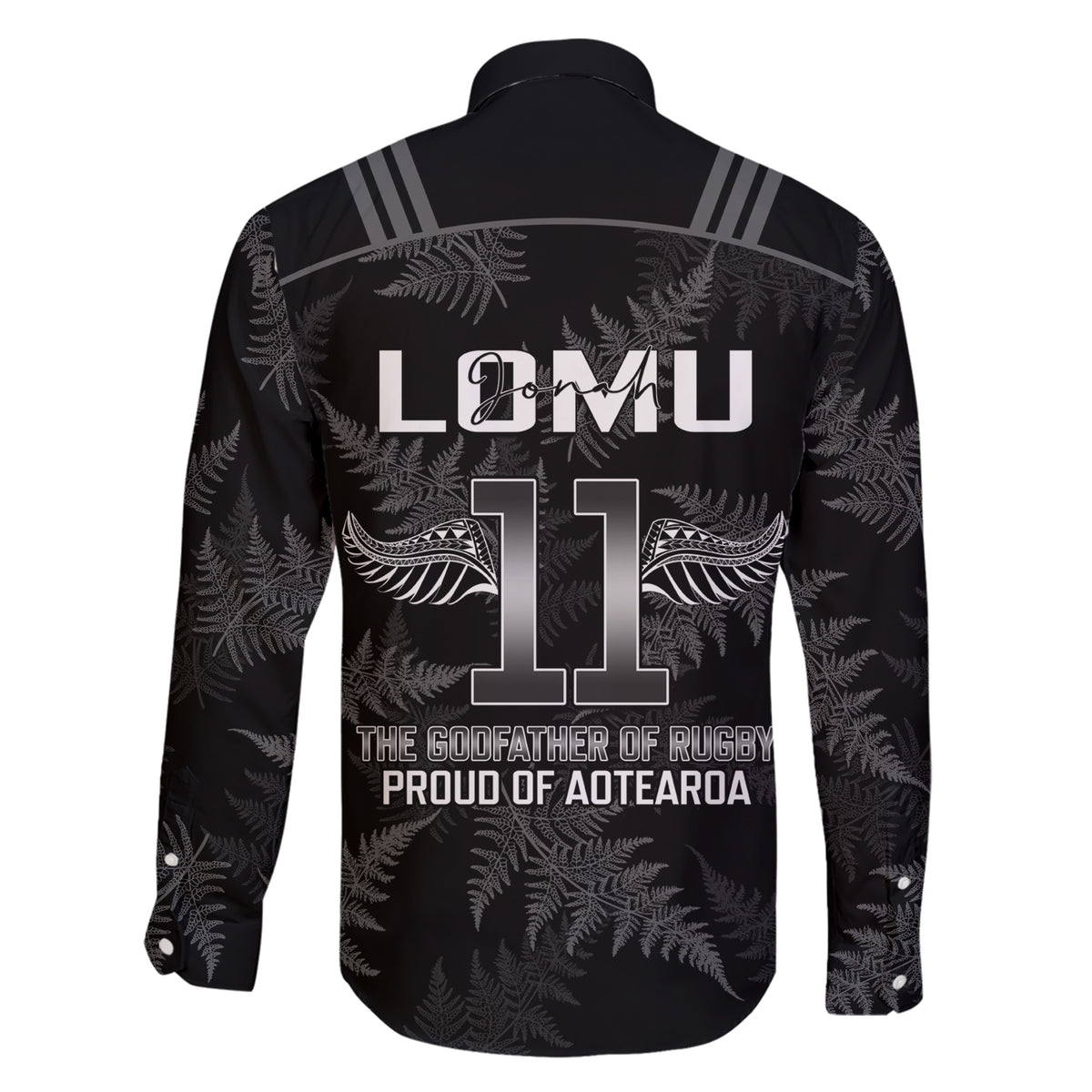 New Zealand Silver Fern Rugby Family Matching Short Sleeve Bodycon Dress and Hawaiian Shirt Aotearoa Godfather Proud Gone But Never Forgotten LT14 - Polynesian Pride