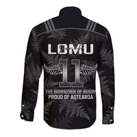 New Zealand Silver Fern Rugby Long Sleeve Button Shirt Aotearoa Godfather Proud Gone But Never Forgotten LT14 - Polynesian Pride