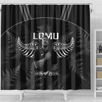 New Zealand Silver Fern Rugby Shower Curtain Aotearoa Godfather Proud Gone But Never Forgotten LT14 - Polynesian Pride