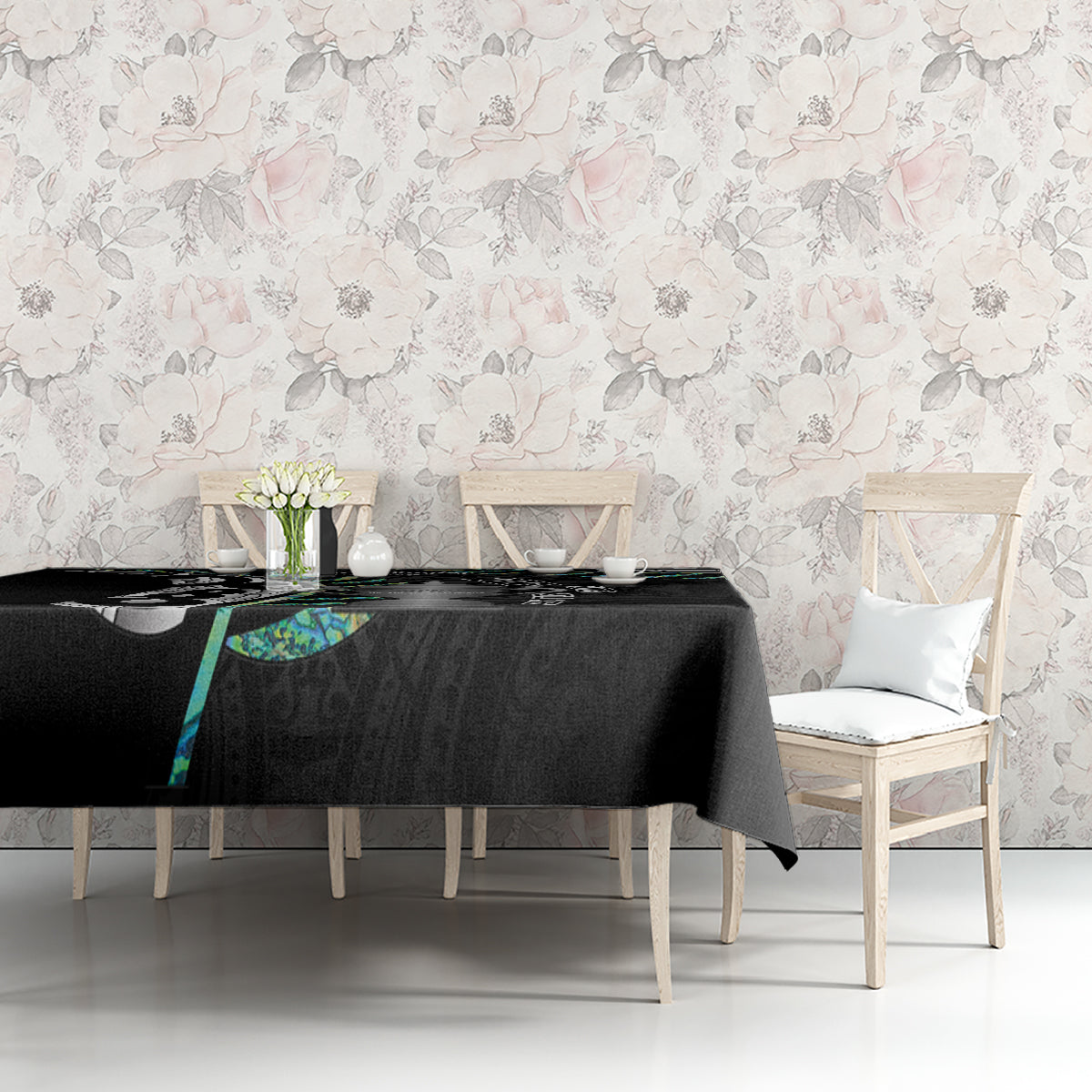 Personalised New Zealand Silver Fern Rugby Tablecloth Paua Shell With Champions Trophy History NZ Forever LT14 - Polynesian Pride