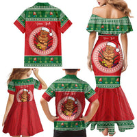 Personalized Hawaii Christmas Family Matching Mermaid Dress and Hawaiian Shirt Tiki Santa Mele Kalikimaka LT14 - Polynesian Pride