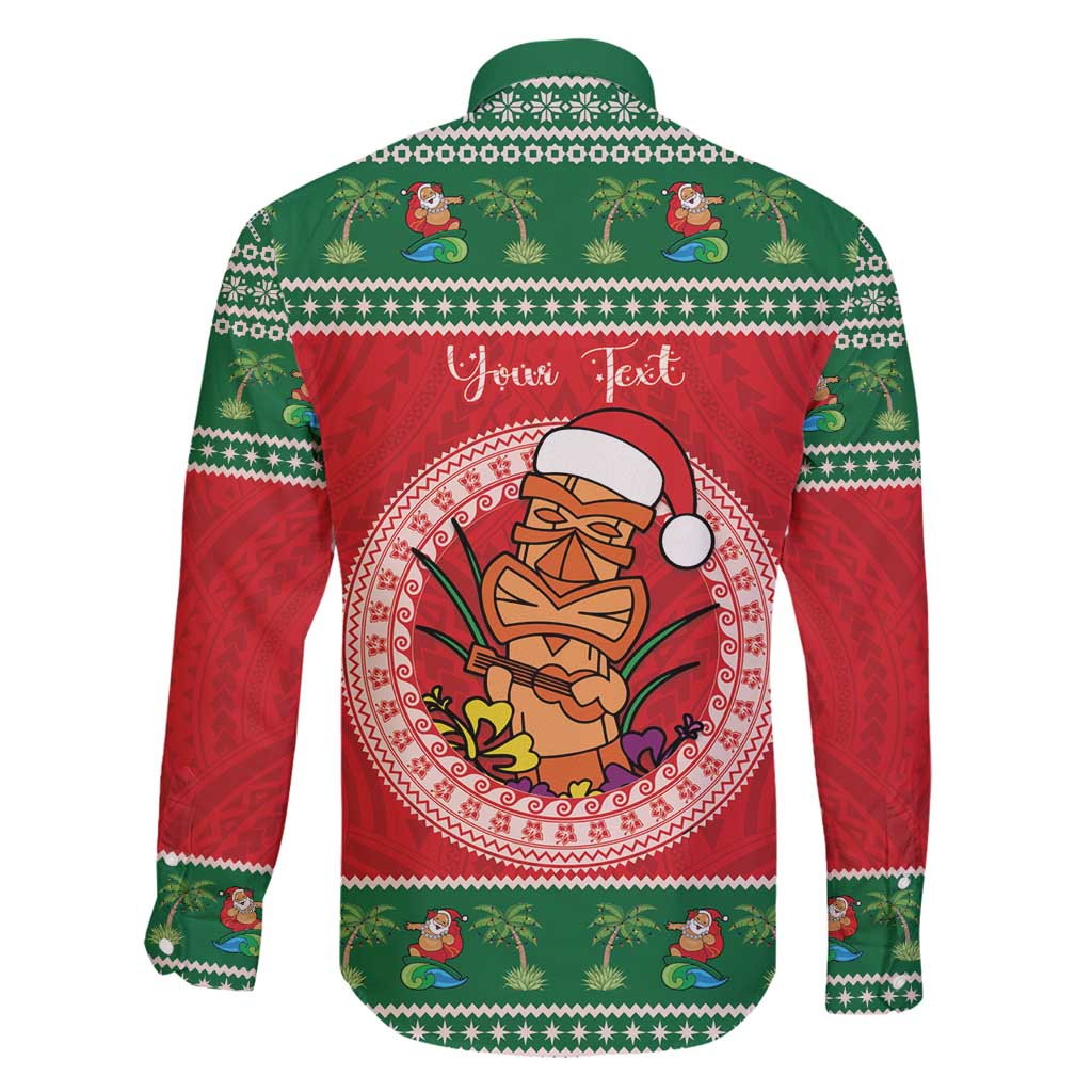 Personalized Hawaii Christmas Family Matching Mermaid Dress and Hawaiian Shirt Tiki Santa Mele Kalikimaka LT14 - Polynesian Pride