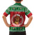 Personalized Hawaii Christmas Family Matching Off The Shoulder Long Sleeve Dress and Hawaiian Shirt Tiki Santa Mele Kalikimaka