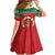 Personalized Hawaii Christmas Family Matching Off The Shoulder Long Sleeve Dress and Hawaiian Shirt Tiki Santa Mele Kalikimaka