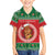Personalized Hawaii Christmas Family Matching Off The Shoulder Long Sleeve Dress and Hawaiian Shirt Tiki Santa Mele Kalikimaka
