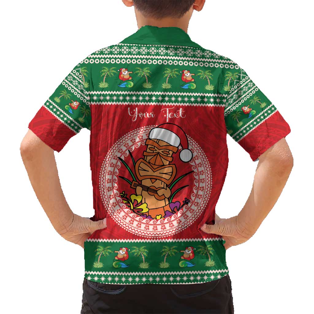 Personalized Hawaii Christmas Family Matching Summer Maxi Dress and Hawaiian Shirt Tiki Santa Mele Kalikimaka LT14 - Polynesian Pride