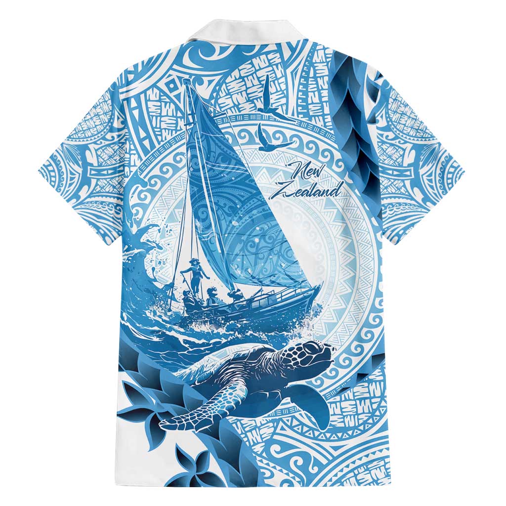 New Zealand Sailing Family Matching Long Sleeve Bodycon Dress and Hawaiian Shirt Aotearoa Yacht Racing - Born To Sail LT14 - Polynesian Pride