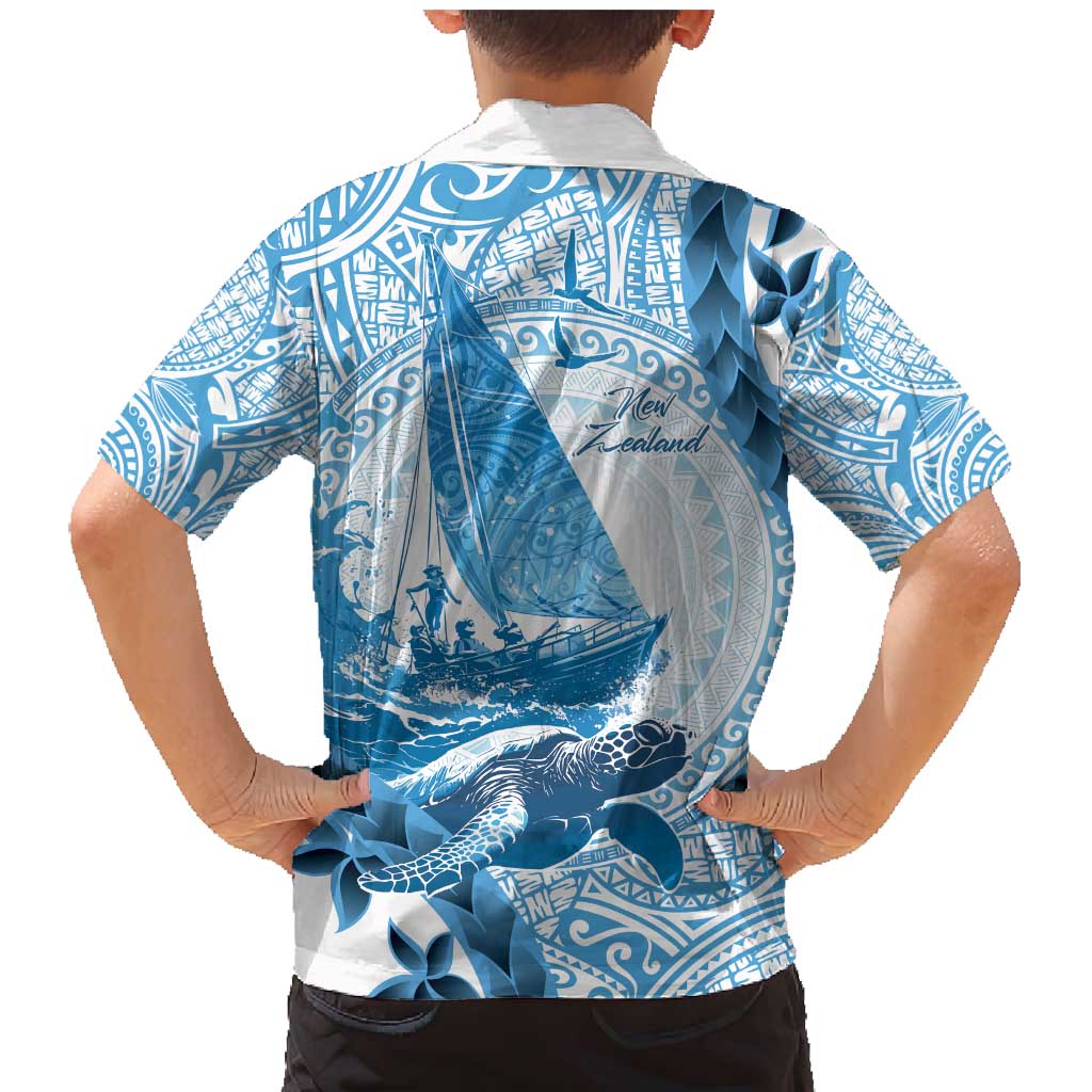 New Zealand Sailing Family Matching Mermaid Dress and Hawaiian Shirt Aotearoa Yacht Racing - Born To Sail LT14 - Polynesian Pride