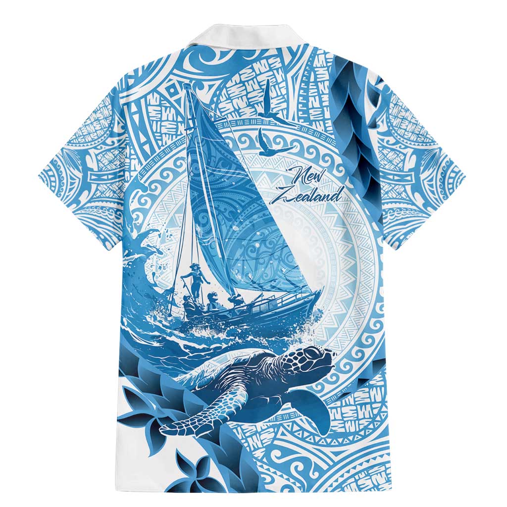 New Zealand Sailing Family Matching Mermaid Dress and Hawaiian Shirt Aotearoa Yacht Racing - Born To Sail LT14 - Polynesian Pride