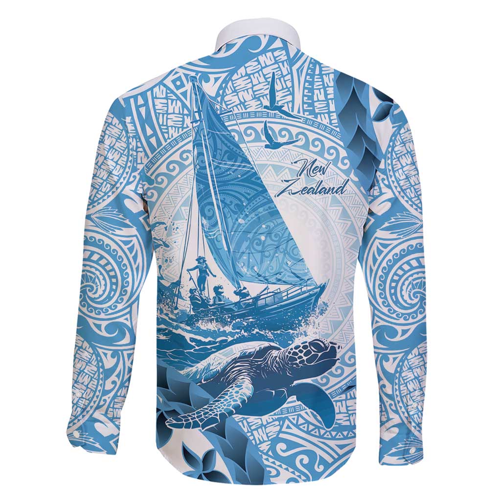 New Zealand Sailing Family Matching Short Sleeve Bodycon Dress and Hawaiian Shirt Aotearoa Yacht Racing - Born To Sail LT14 - Polynesian Pride