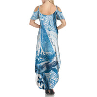 New Zealand Sailing Family Matching Summer Maxi Dress and Hawaiian Shirt Aotearoa Yacht Racing - Born To Sail LT14 - Polynesian Pride