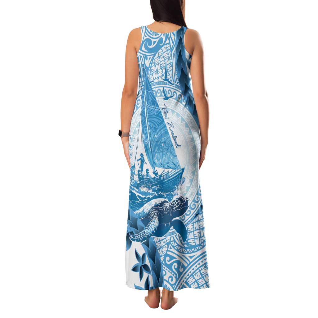 New Zealand Sailing Family Matching Tank Maxi Dress and Hawaiian Shirt Aotearoa Yacht Racing - Born To Sail LT14 - Polynesian Pride