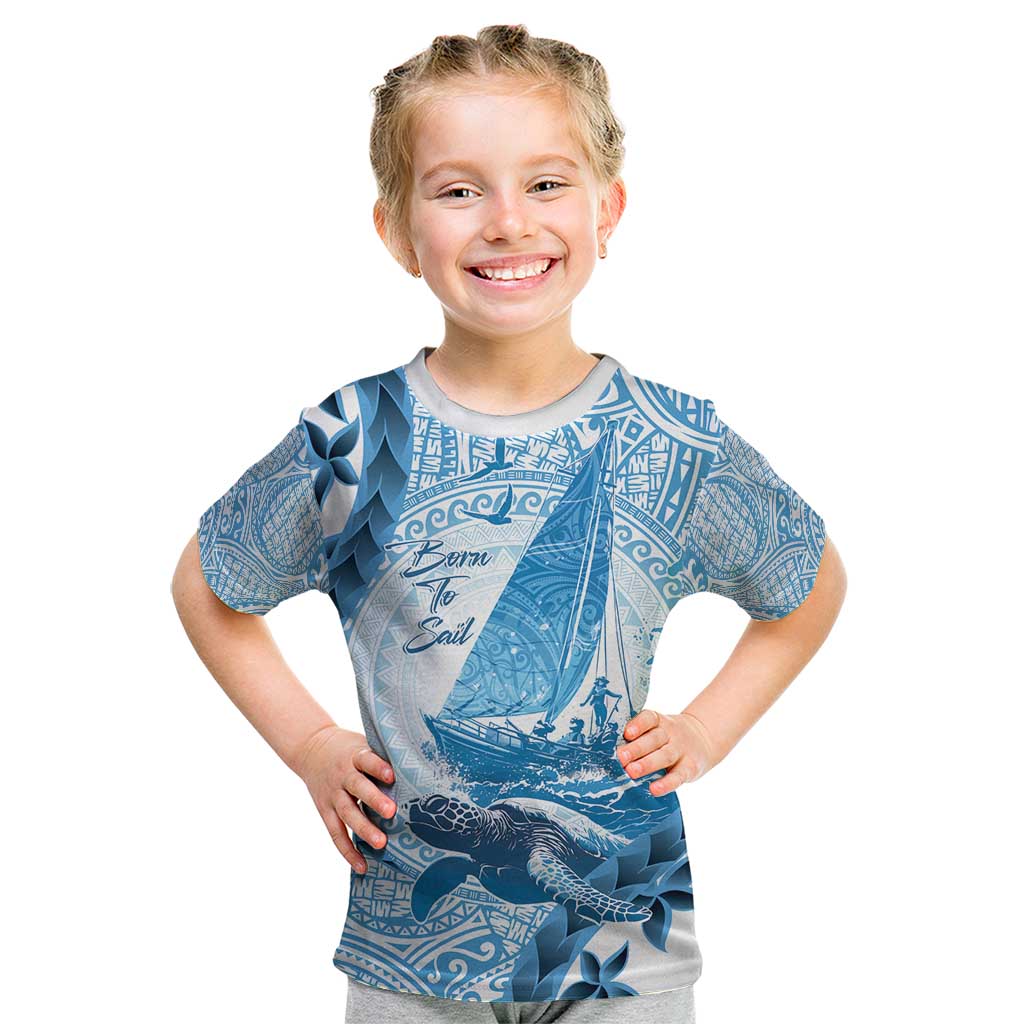 New Zealand Saling Kid T Shirt Aotearoa Yacht Racing - Born To Sail