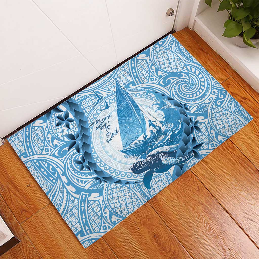 New Zealand Saling Rubber Doormat Aotearoa Yacht Racing - Born To Sail