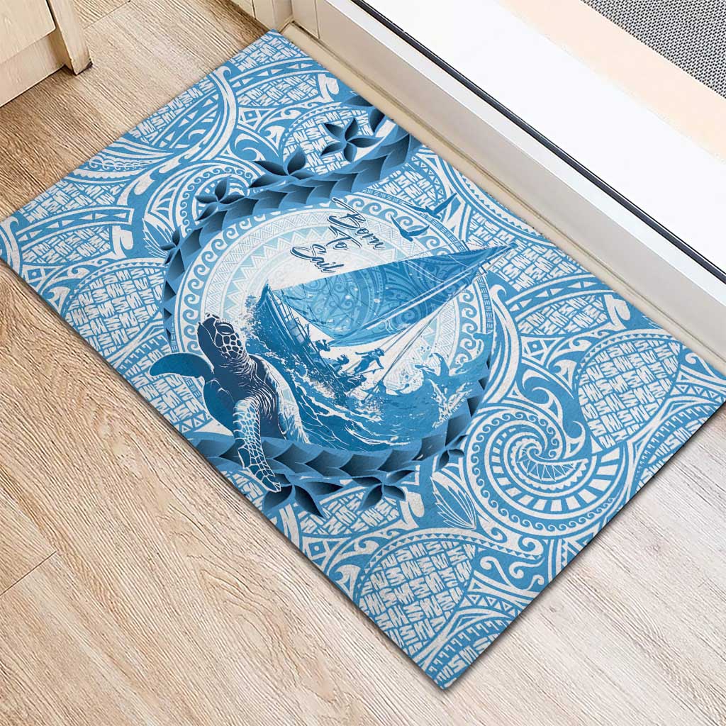 New Zealand Saling Rubber Doormat Aotearoa Yacht Racing - Born To Sail