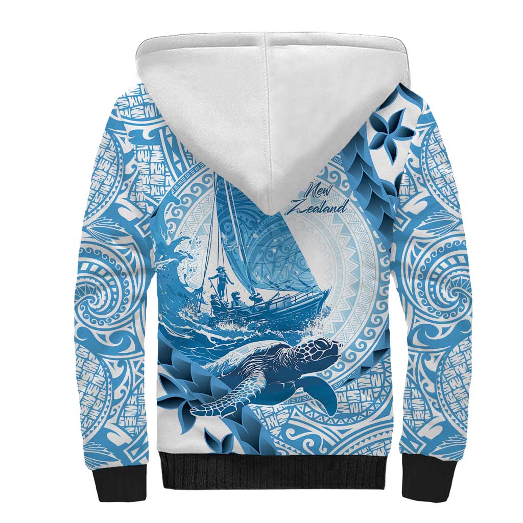 New Zealand Sailing Sherpa Hoodie Aotearoa Yacht Racing - Born To Sail LT14 - Polynesian Pride