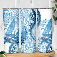 New Zealand Sailing Skinny Tumbler Aotearoa Yacht Racing - Born To Sail LT14 - Polynesian Pride