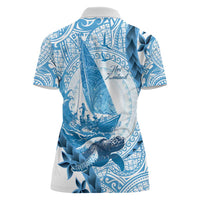 New Zealand Sailing Women Polo Shirt Aotearoa Yacht Racing - Born To Sail LT14 - Polynesian Pride