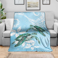 Polynesia Valentine's Day Blanket SeaTurtle Couple Polynesian - Fairy Sparkles Color