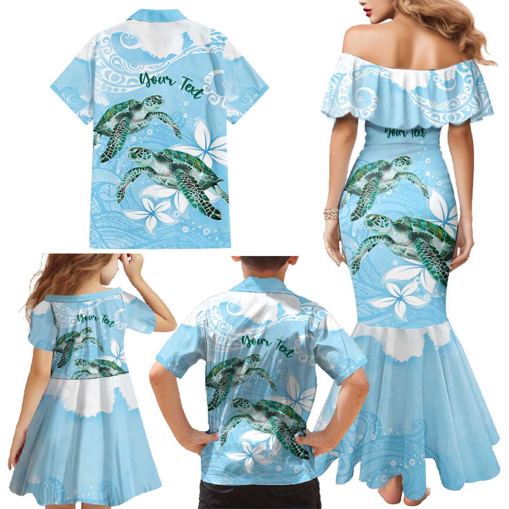 Personalised Polynesia Valentine's Day Family Matching Mermaid Dress and Hawaiian Shirt SeaTurtle Couple Polynesian - Fairy Sparkles Color LT14 - Polynesian Pride