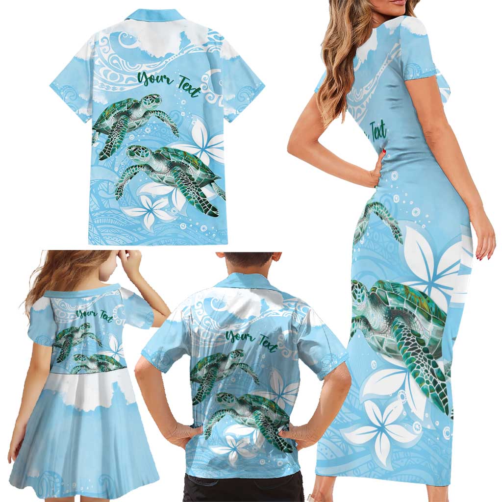 Personalised Polynesia Valentine's Day Family Matching Short Sleeve Bodycon Dress and Hawaiian Shirt SeaTurtle Couple Polynesian - Fairy Sparkles Color LT14 - Polynesian Pride
