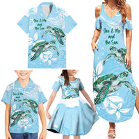 Personalised Polynesia Valentine's Day Family Matching Summer Maxi Dress and Hawaiian Shirt SeaTurtle Couple Polynesian - Fairy Sparkles Color LT14 - Polynesian Pride
