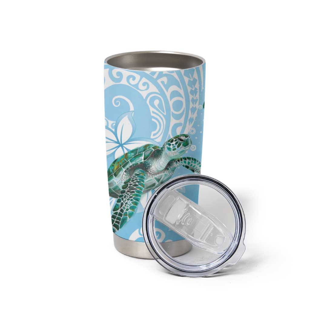 Personalised Polynesia Valentine's Day Tumbler Cup SeaTurtle Couple Polynesian - Fairy Sparkles Color