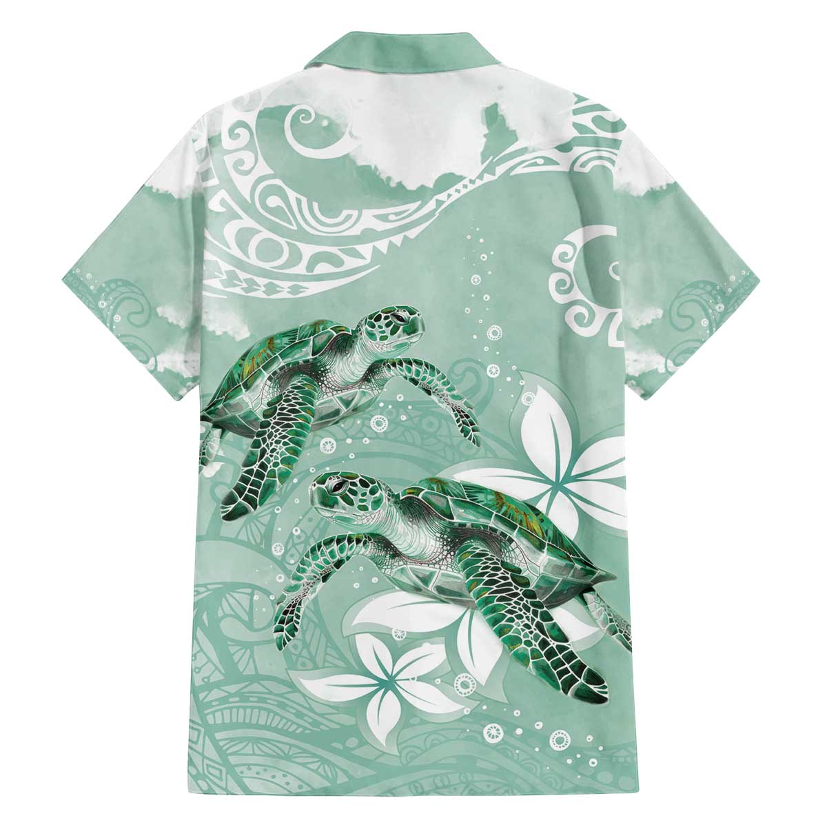Happy Valentine's Day Polynesia Family Matching Off The Shoulder Long Sleeve Dress and Hawaiian Shirt SeaTurtle Couple Polynesian - Green Lester Color LT14 - Polynesian Pride