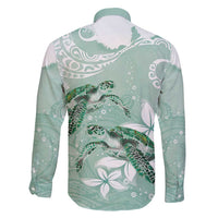 Happy Valentine's Day Polynesia Family Matching Puletasi and Hawaiian Shirt SeaTurtle Couple Polynesian - Green Lester Color LT14 - Polynesian Pride