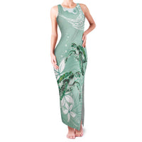Happy Valentine's Day Polynesia Family Matching Tank Maxi Dress and Hawaiian Shirt SeaTurtle Couple Polynesian - Green Lester Color LT14 Mom's Dress Green - Polynesian Pride