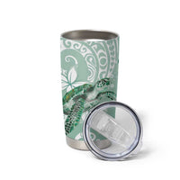 Happy Valentine's Day Polynesia Tumbler Cup SeaTurtle Couple Polynesian - Green Lester Color