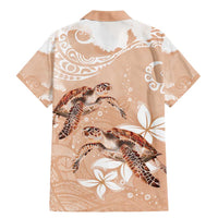 Happy Valentine's Day Polynesia Family Matching Mermaid Dress and Hawaiian Shirt SeaTurtle Couple Polynesian - Desert Sand Color LT14 - Polynesian Pride