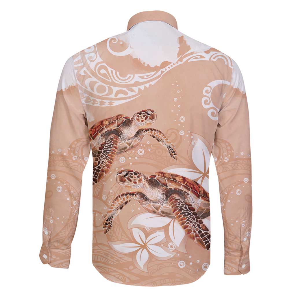 Happy Valentine's Day Polynesia Family Matching Mermaid Dress and Hawaiian Shirt SeaTurtle Couple Polynesian - Desert Sand Color LT14 - Polynesian Pride