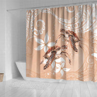 Happy Valentine's Day Polynesia Shower Curtain SeaTurtle Couple Polynesian - Desert Sand Color LT14 - Polynesian Pride