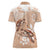 Happy Valentine's Day Polynesia Women Polo Shirt SeaTurtle Couple Polynesian - Desert Sand Color