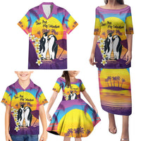 Hawaii Penguin Couple Family Matching Puletasi and Hawaiian Shirt You Are My Valentine - Tropical Sunset Vibes LT14 - Polynesian Pride