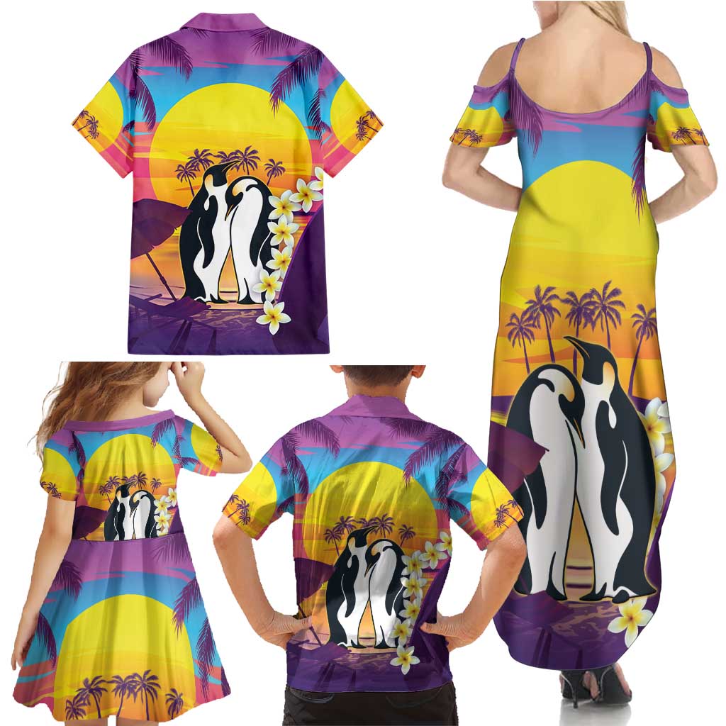 Hawaii Penguin Couple Family Matching Summer Maxi Dress and Hawaiian Shirt You Are My Valentine - Tropical Sunset Vibes LT14 - Polynesian Pride
