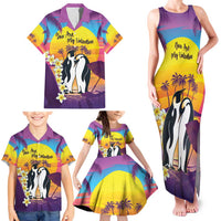 Hawaii Penguin Couple Family Matching Tank Maxi Dress and Hawaiian Shirt You Are My Valentine - Tropical Sunset Vibes LT14 - Polynesian Pride