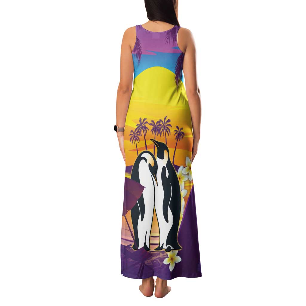 Hawaii Penguin Couple Family Matching Tank Maxi Dress and Hawaiian Shirt You Are My Valentine - Tropical Sunset Vibes LT14 - Polynesian Pride